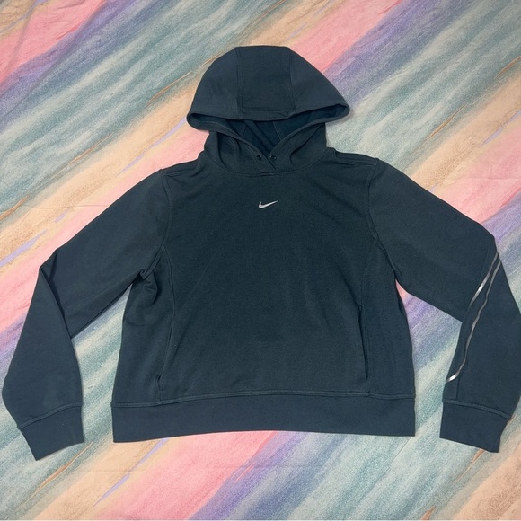 Nike Women Dri-FIT One French Terry Graphic Hoodie&high waisted 7/8 joggers set - Picture 12 of 16